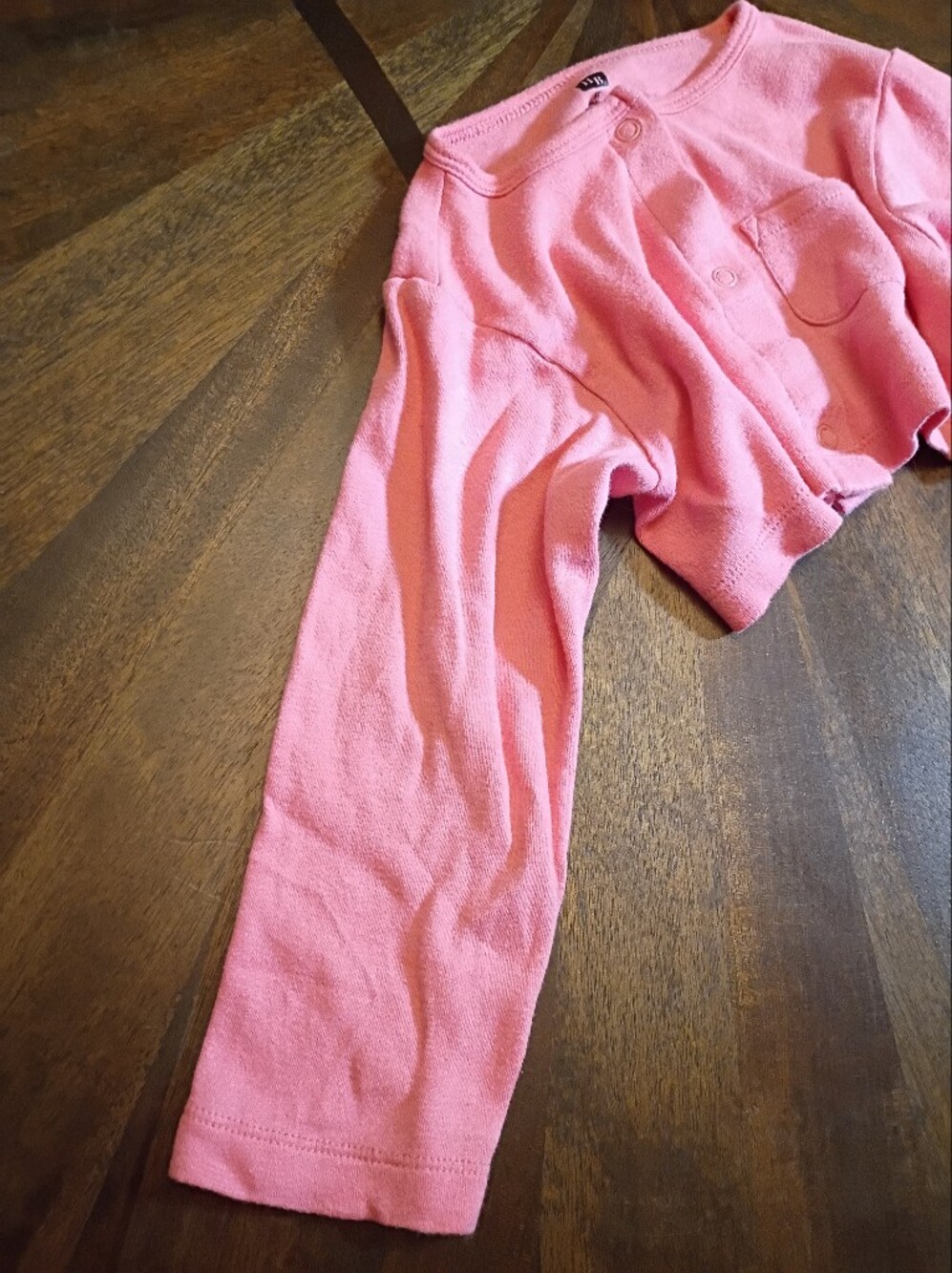 HB Baby Girls Pink Long Sleeve Snap Front Cardigan Sweater Size 3T Cotton - Picture 3 of 7